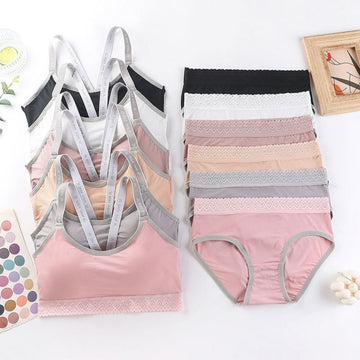 (Pack of 6) Women Comfort Fit Women's Bra & Panty Lingerie Set | L-31