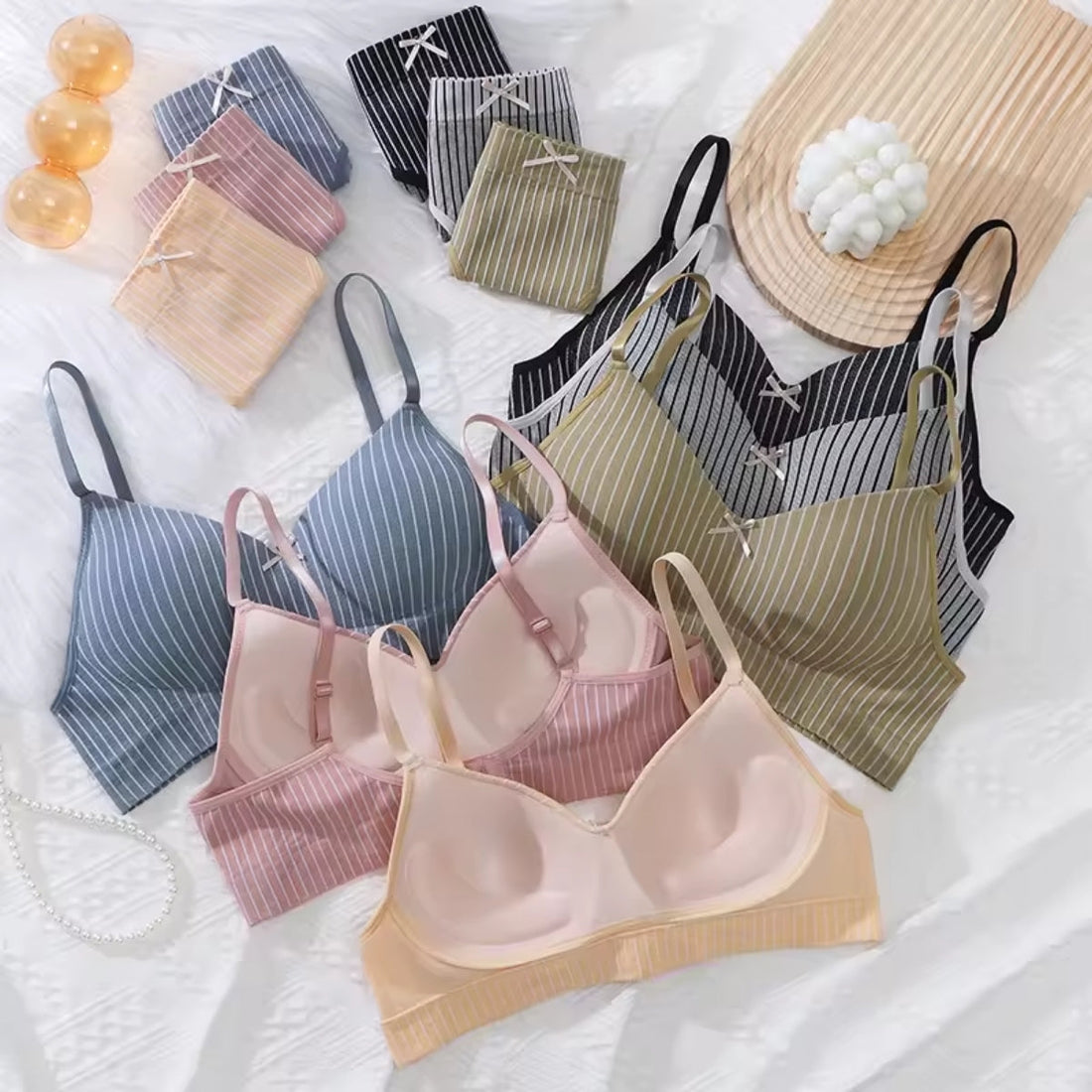 (Pack of 6) Women Comfort Fit Women's Bra & Panty Lingerie Set  | L-20
