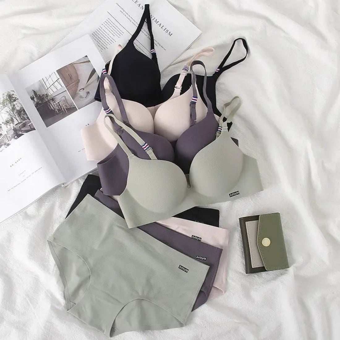 (Pack of 6) Women Comfort Fit Women's Bra & Panty Lingerie Set  | L-02